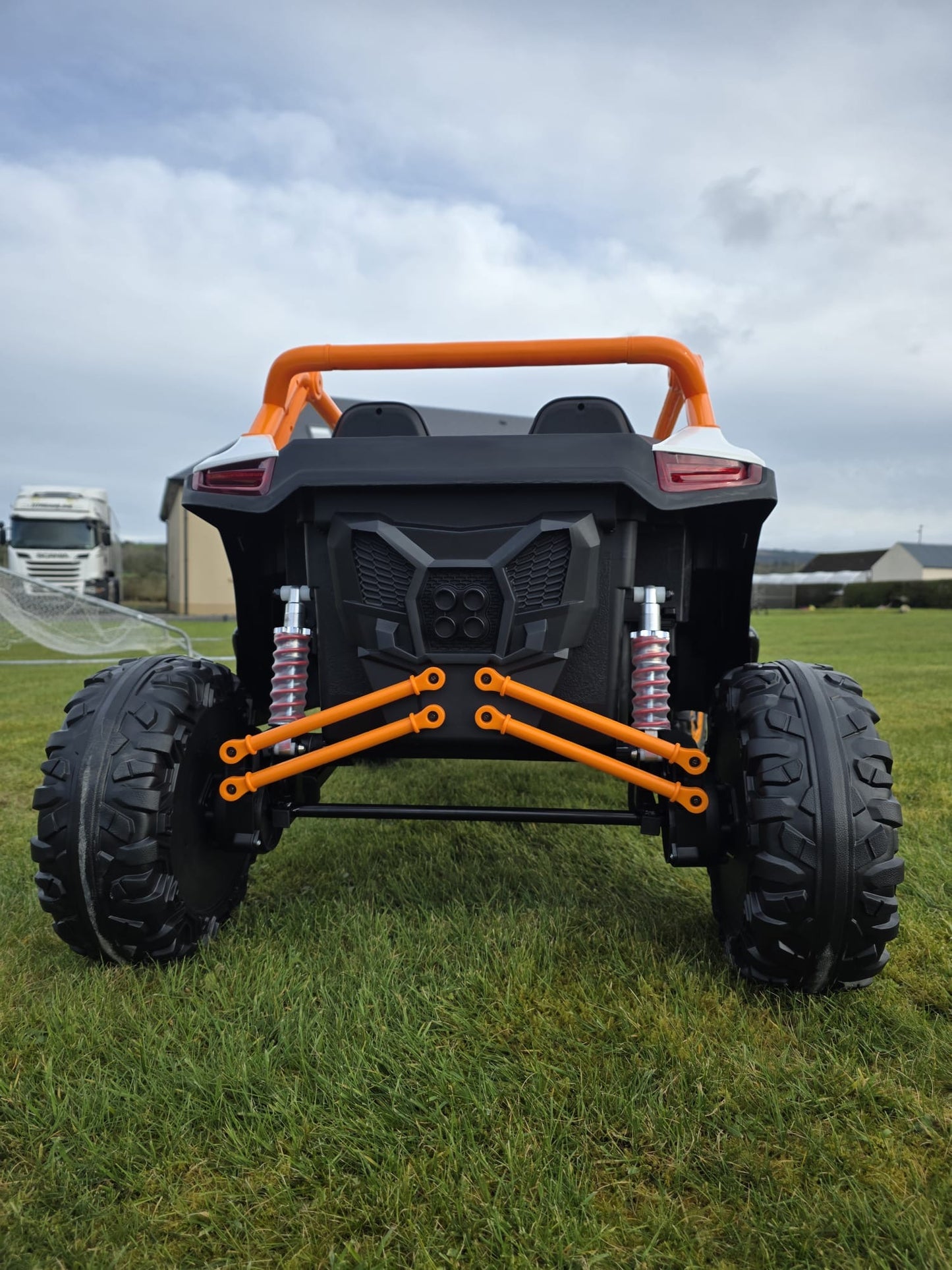 Extreme Two Seat 24V UTV Ride On Toy | White / Orange - kidscars.ie - [Kids Electric Cars]