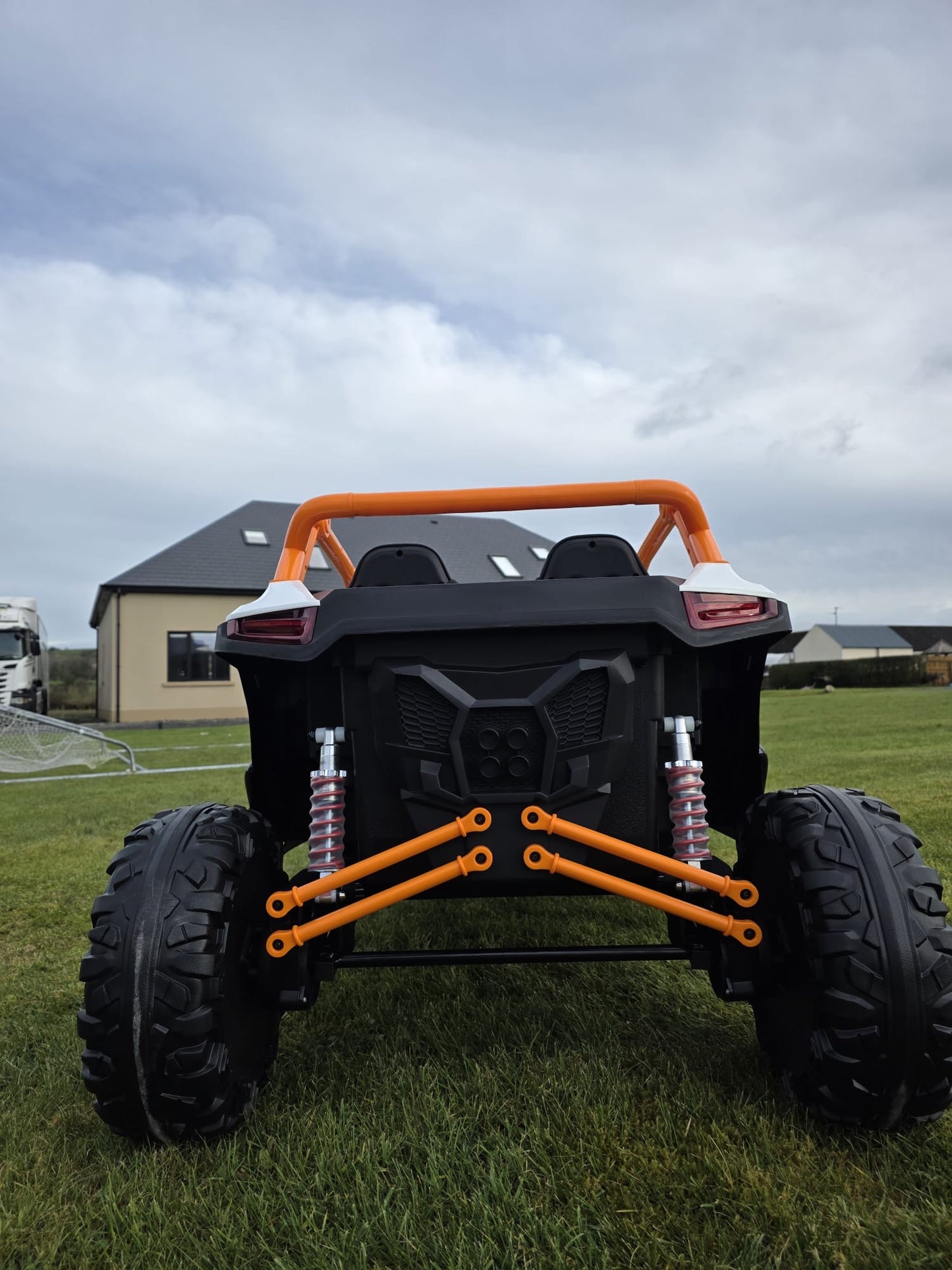 Extreme Two Seat 24V UTV Ride On Toy | White / Orange - kidscars.ie - [Kids Electric Cars]