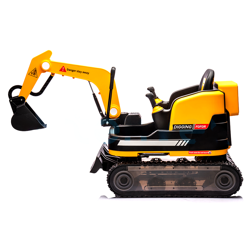 24V Mini Ride On Electric Digger in Yellow