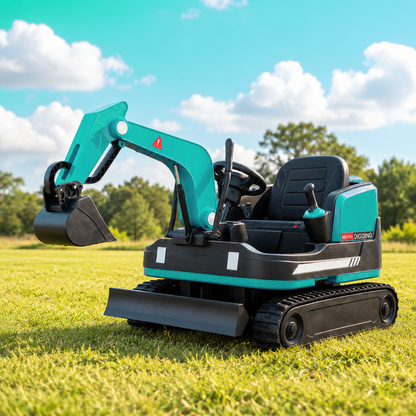 Pre-order: 24V Mini Ride On Electric Digger in Blue