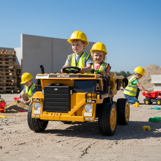 Kids Cars Electric Dumper Truck with Shovel & USB Music - 12V