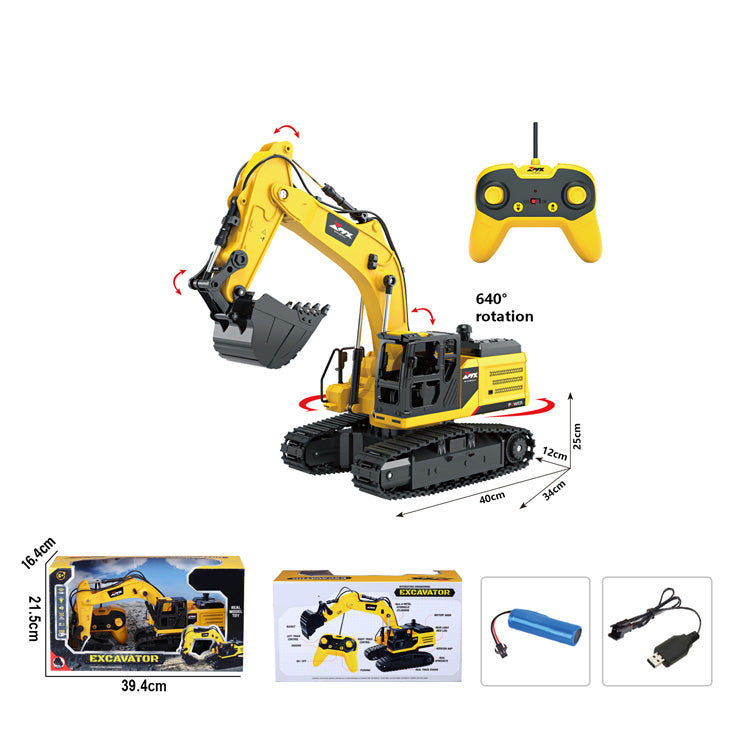 ZMX Engineering Excavator Toy with Remote Control - kidscars.ie - [Kids Electric Cars]