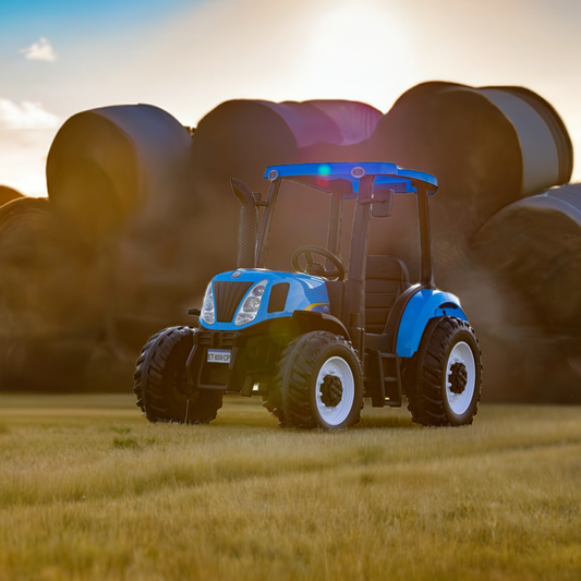 Blue 24V Electric Blue Tractor WITH Trailer Included | 2-8 Years