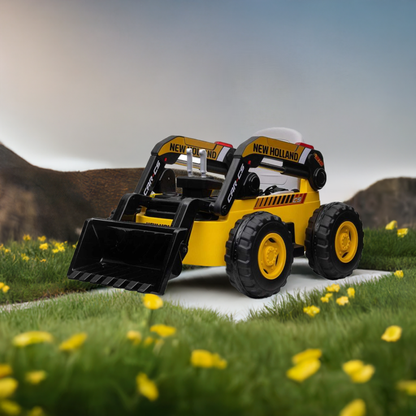 New Holland Yellow Ride On Electric Bulldozer for Kids | 2-8 Years