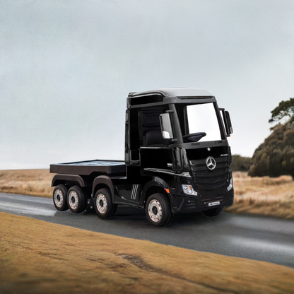 Mercedes Black Official Actro Lorry | 24V Electric Truck with Trailer