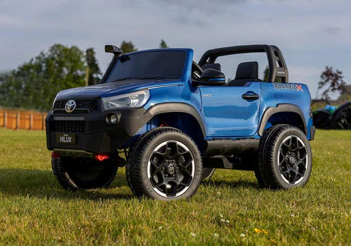 Toyota Hilux Blue 2 Seater 24V Ride On Jeep | 4WD | 2-7 Years - kidscars.ie - [Kids Electric Cars]
