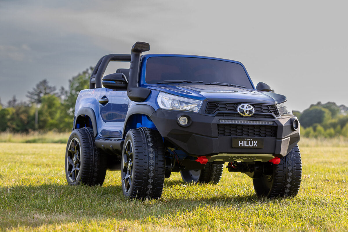 Toyota Hilux Blue 2 Seater 24V Ride On Jeep | 4WD | 2-7 Years - kidscars.ie - [Kids Electric Cars]