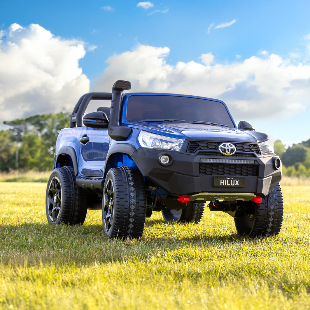 Toyota Hilux Blue 2 Seater 24V Ride On Jeep | 4WD | 2-7 Years - kidscars.ie - [Kids Electric Cars]