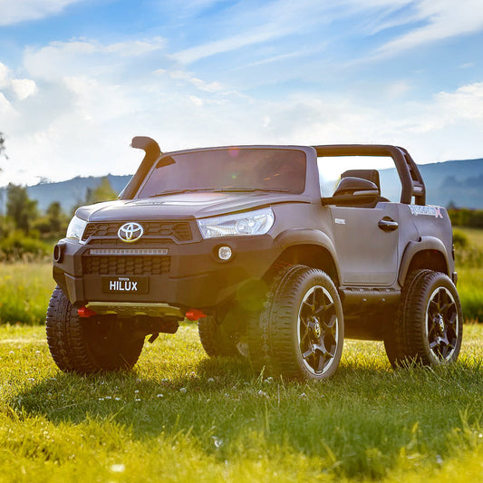 Toyota Hilux Grey 2 Seater 24V Ride On Jeep | 4WD | 2-7 Years - kidscars.ie - [Kids Electric Cars]