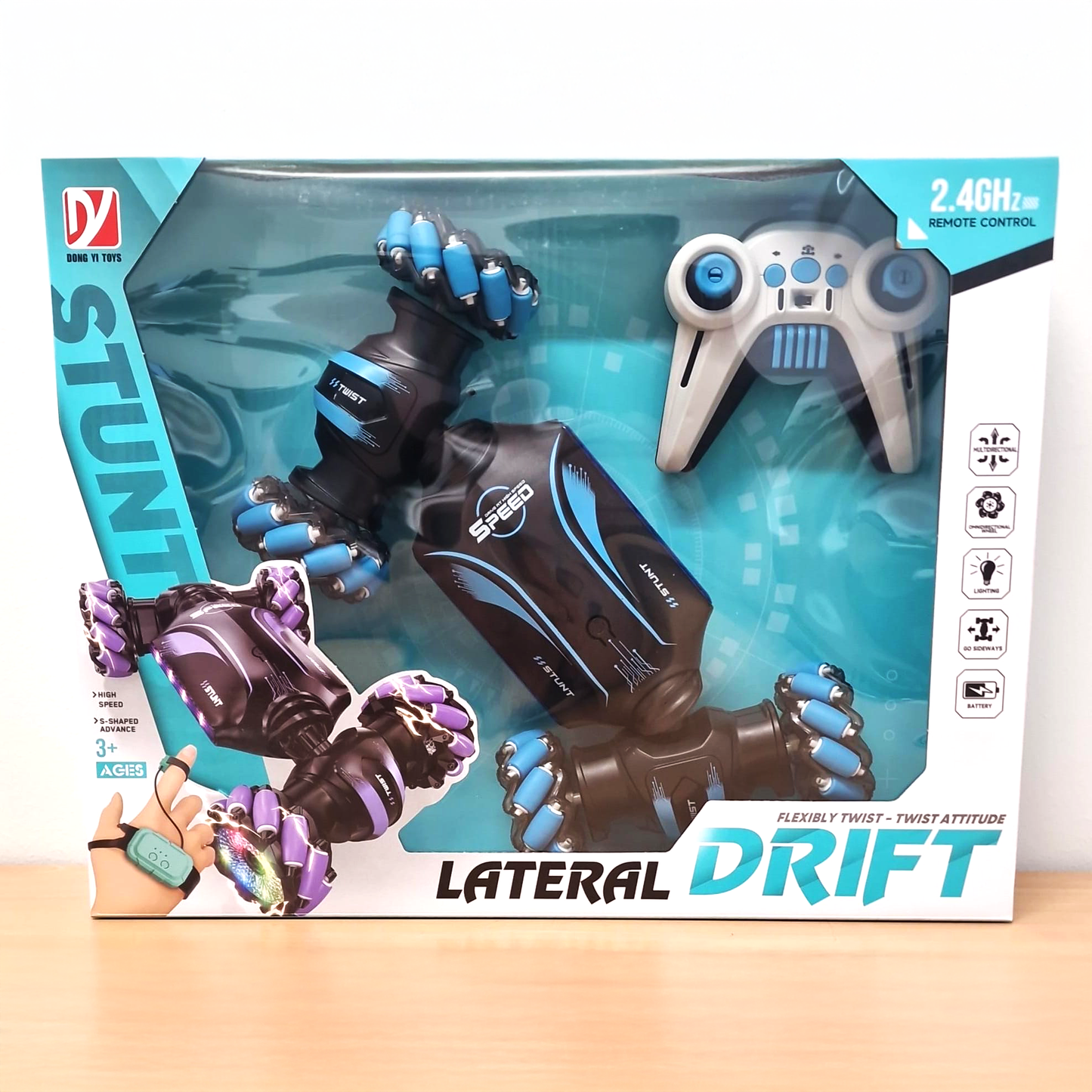 Lateral Drift Remote Control Stunt Car – 2.4GHz with Lighting Effects - kidscars.ie - [Kids Electric Cars]