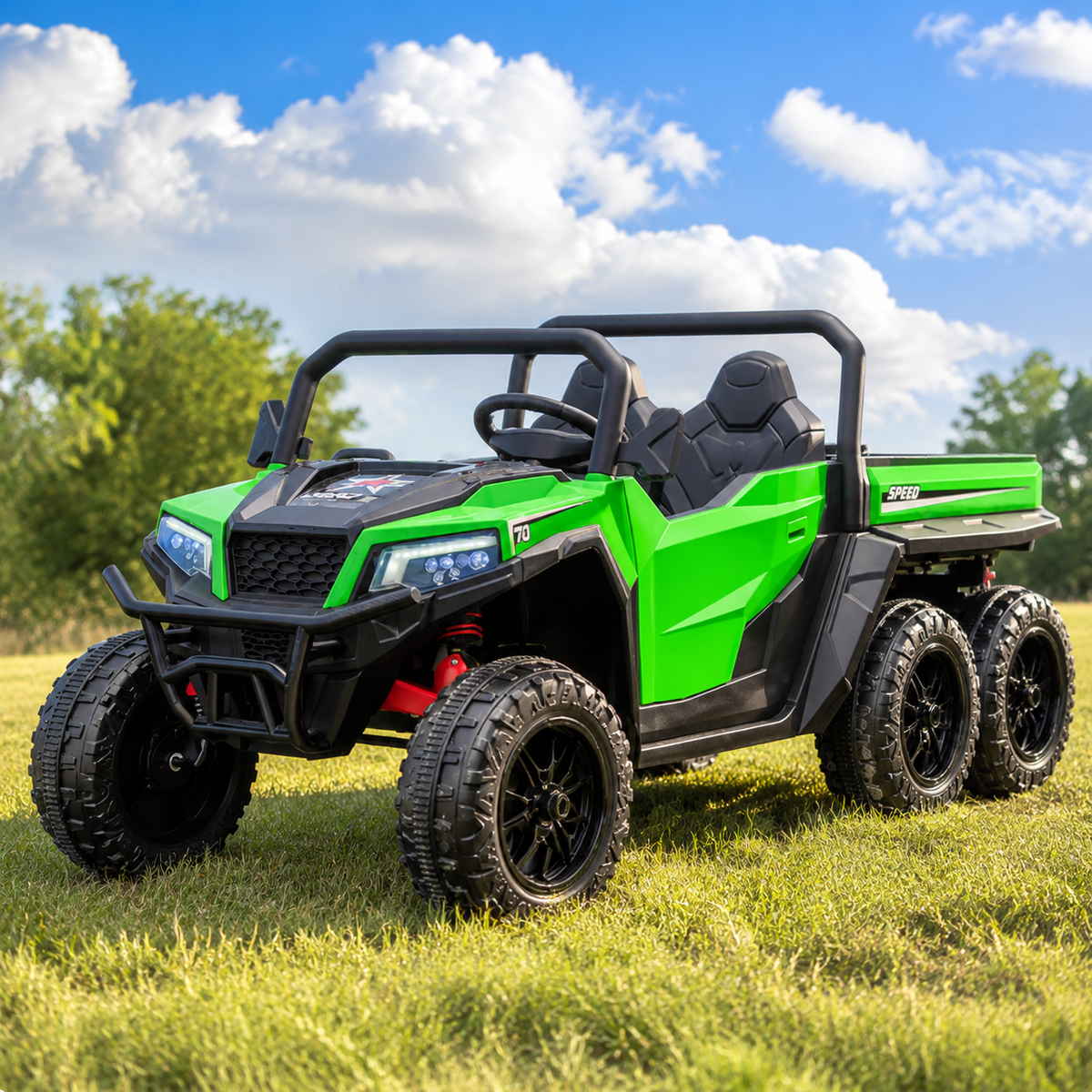 Pre-order: 24V Two Seat Gator Ride On Electric Vehicle in Green (2026)