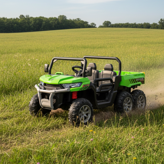 Kids Cars Two Seater 6-Wheel Ride On Electric Gator | 24V