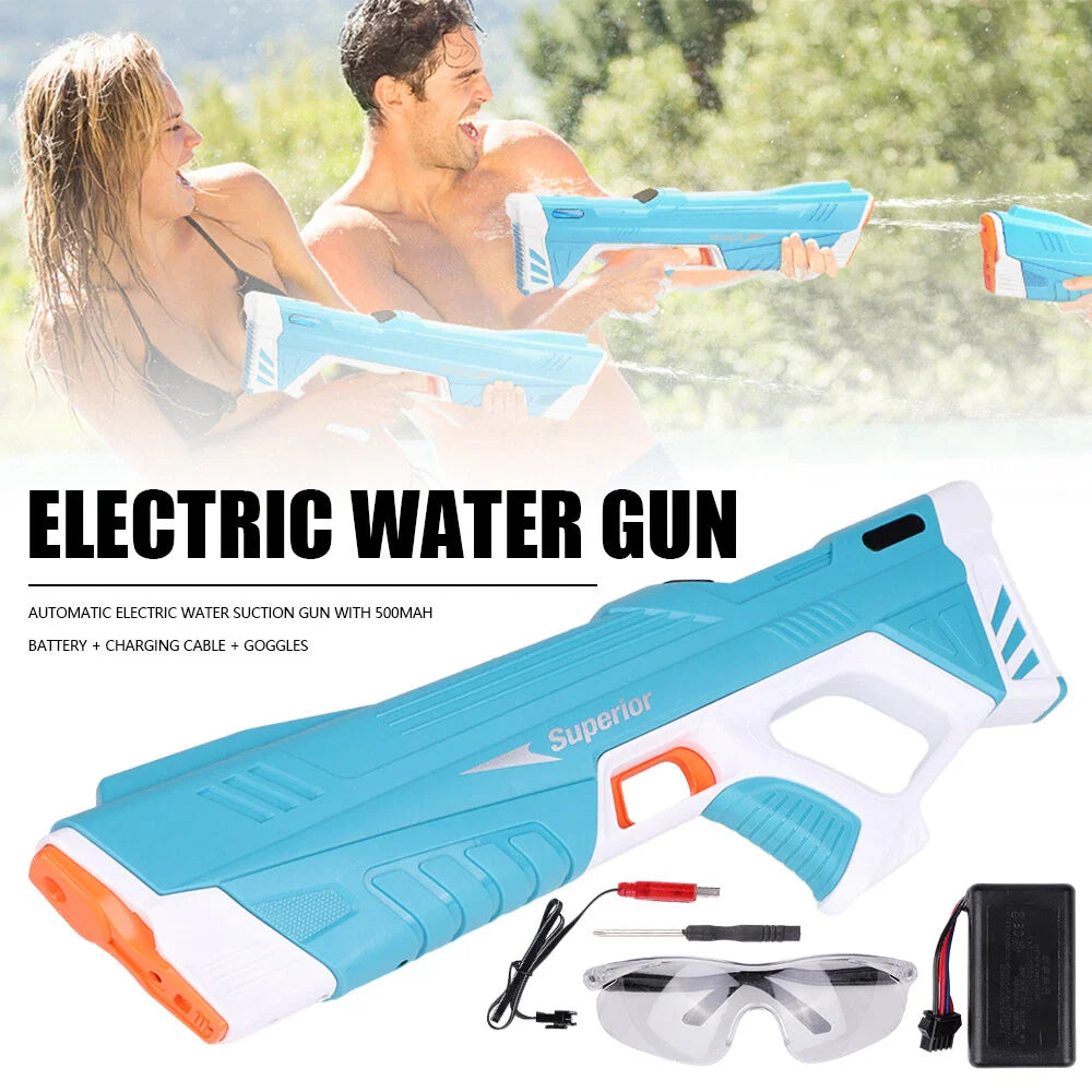 Water Gun Pistol Soaker Powerful Long Range Super Pump Kids Electric Water Gun Green - kidscars.ie - [Kids Electric Cars]