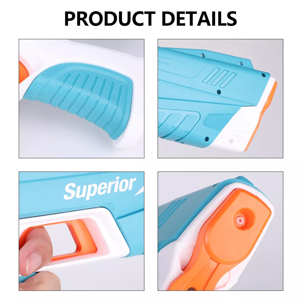 Water Gun Pistol Soaker Powerful Long Range Super Pump Kids Electric Water Gun Blue - kidscars.ie - [Kids Electric Cars]