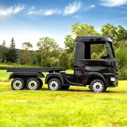 Scania Black Ride On Truck & Trailer for Kids | 24V - kidscars.ie - [Kids Electric Cars]