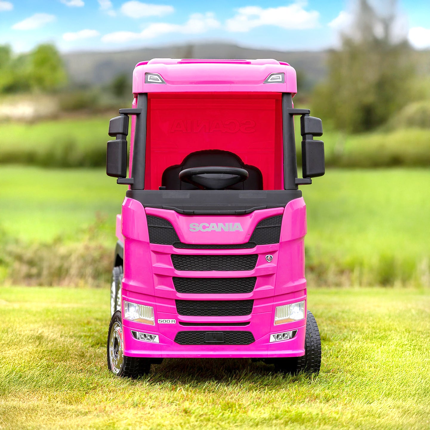 Scania Pink Ride On Truck & Trailer for Kids | 24V - kidscars.ie - [Kids Electric Cars]