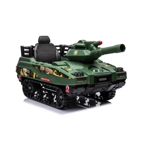24V Kids Electric Army Tank Ride-on with Ball Shooter & Remote Control - kidscars.ie - [Kids Electric Cars]