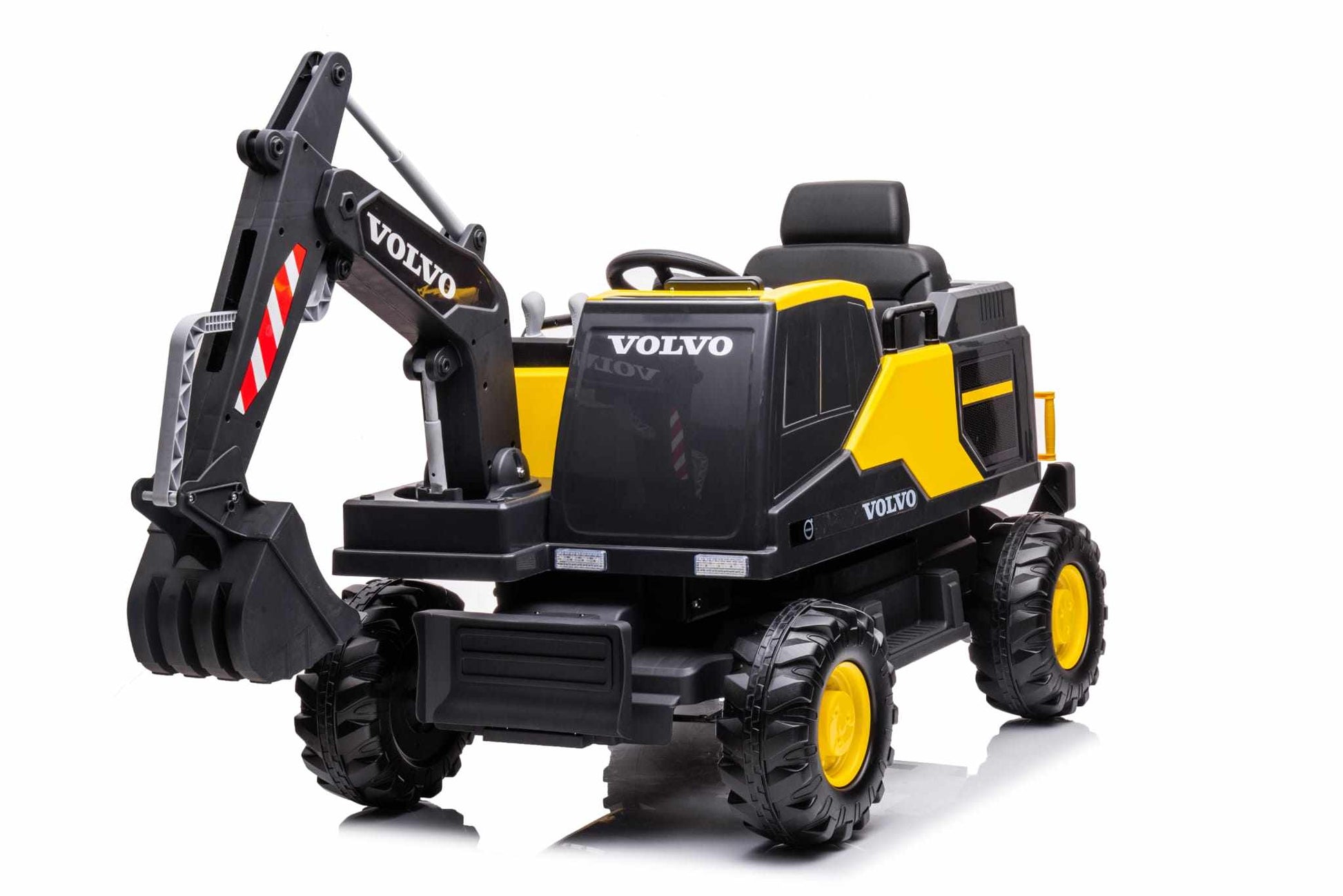 Licensed Volvo Electric Digger Ride-On – 12V with Electric Digging Arm, Ball Pit & Parental Control - kidscars.ie