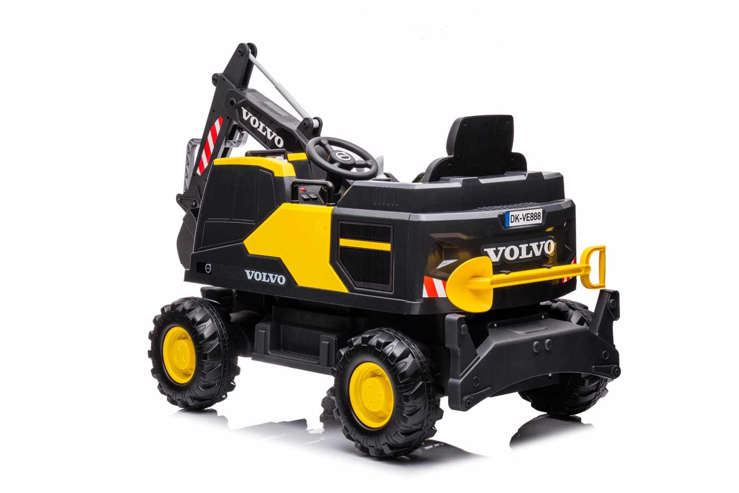 Licensed Volvo Electric Digger Ride-On – 12V with Electric Digging Arm, Ball Pit & Parental Control - kidscars.ie